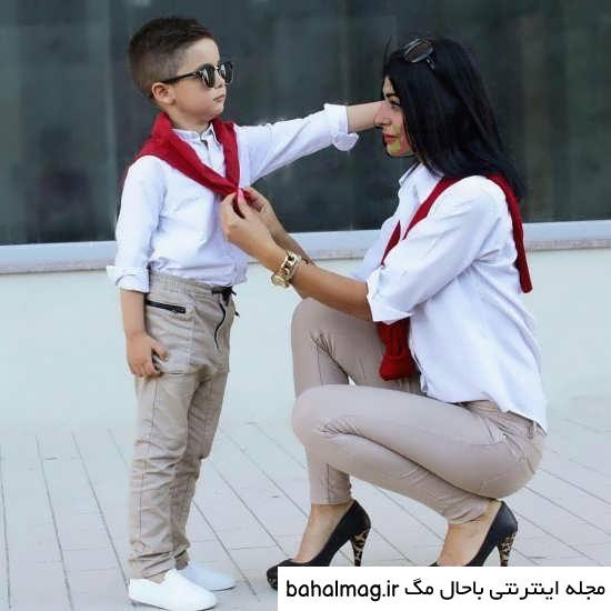 ژست عکس تولد مادر پسری خاص