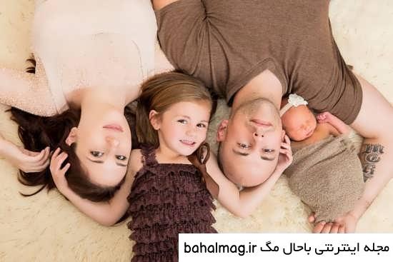 ژست عکس تولد چهار نفره با کیفیت