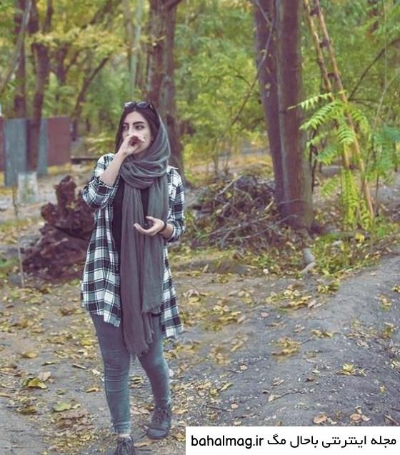 ژست عکس تک نفره دخترانه ایستاده