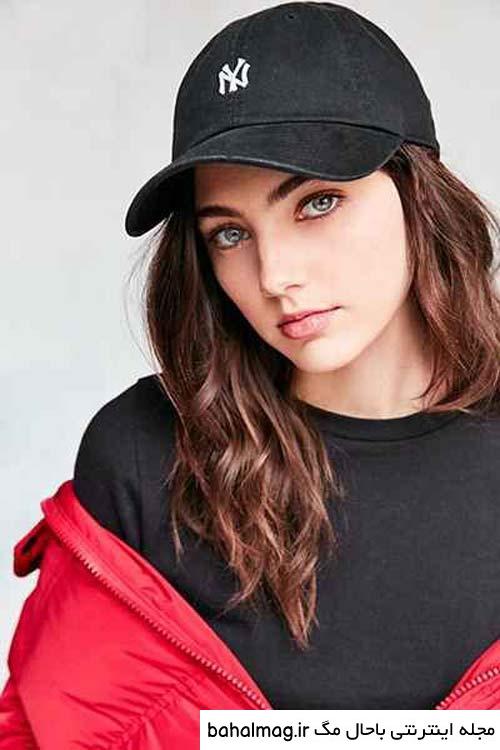 جدیدترین ژست عکس دخترانه با کلاه کپ