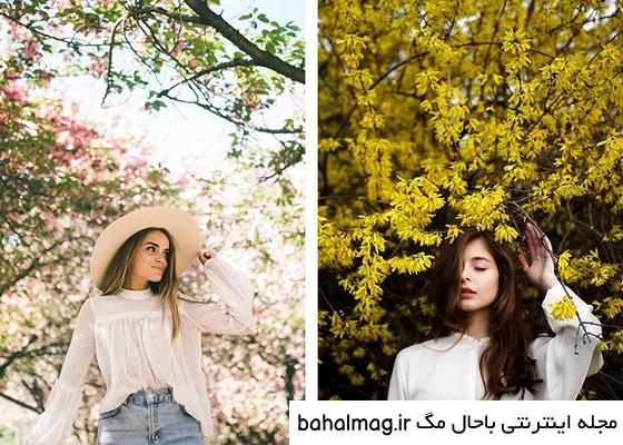 ژست عکس دخترانه تو پارک باحال مگ