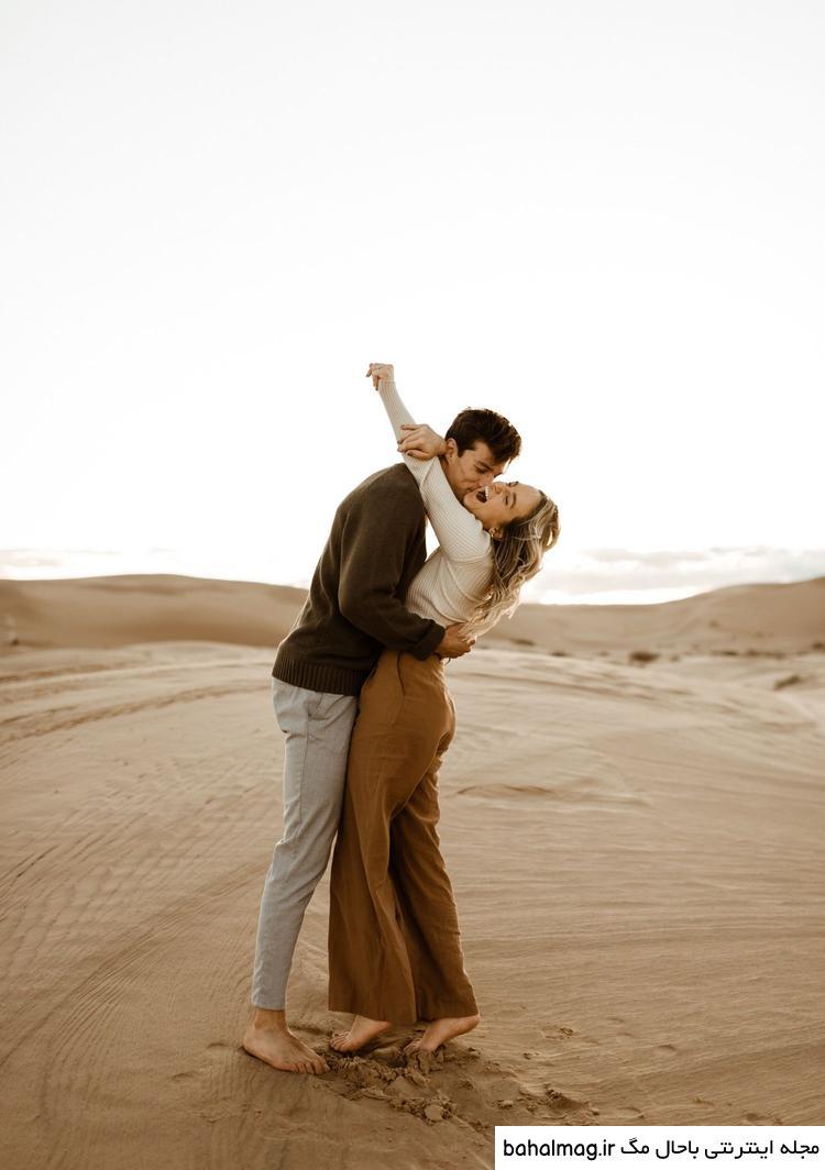 ژست عکس دخترانه در کویر به روز