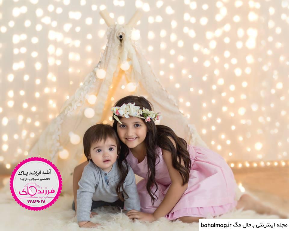 ژست عکس دونفره کودکان به روز