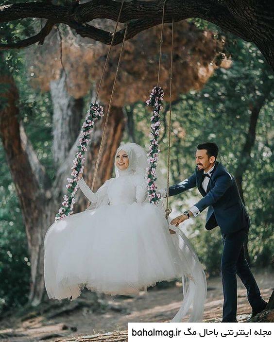 ژست عکاسی روی تاب