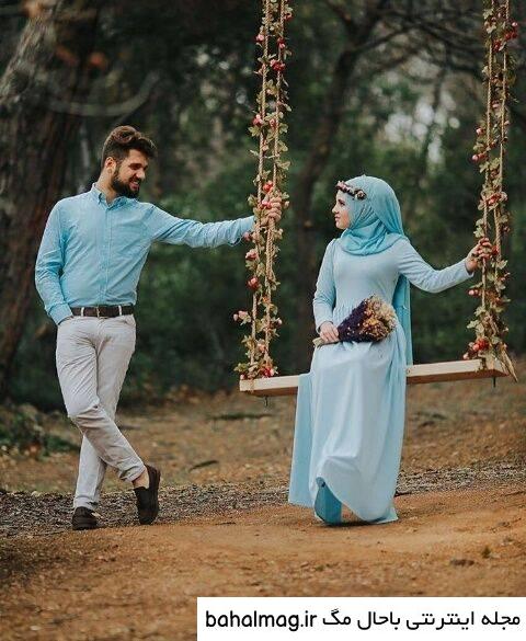 ژست عکس دخترانه روی تاب