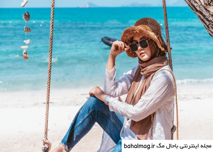 ژست عکس روی تاب