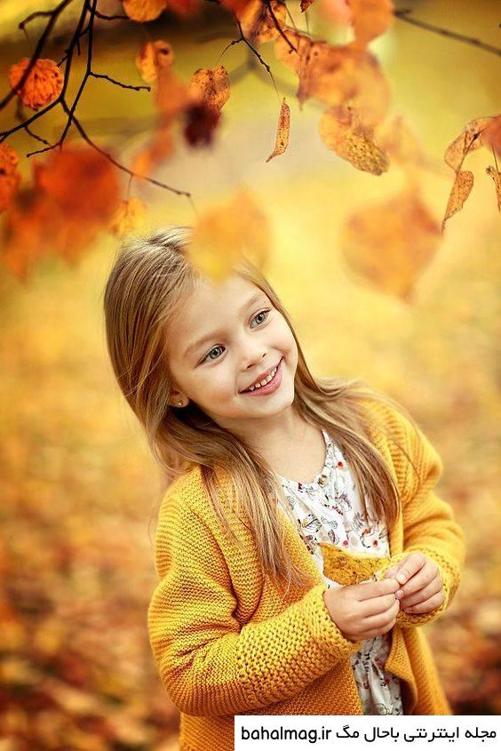 جالب ترین ژست عکس پاییزی کودک