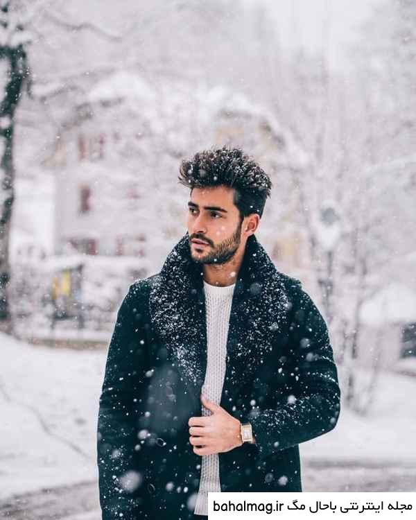 بهترین ژست عکس پسرانه در برف