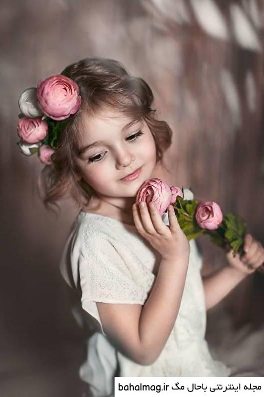 ژست عکس کودک تازه