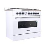 اجاق گاز اسنوا سری والنتینو سفید با صفحه رویه استیل مدل SGC5-6102