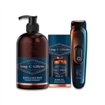 ماشین اصلاح شامپو و روغن ریش ژیلت آمریکا  Gillette King C. Gillette Barttrimmer Set
