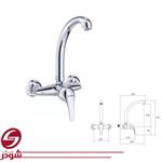 شیر آشپزخانه دیواری  شودر طرح اطلس کروم