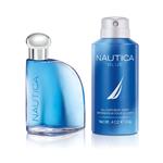 Nautica Blue, Men's Fragrance, 2 Piece Set,  1.7 oz. Eau de Toilette, 4.0 oz. Deodorizing Body Spray, Classic Scents, Great Gift Set