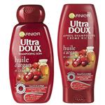 پک شامپو و نرم کننده گارنیه سری Ultra Doux مدل Argan Oil حجم 250 ملی لیتر  Garnier Ultra Doux Argan Oil Shampoo and Conditioner Pack 250ml