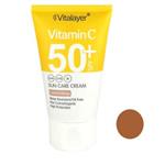 کرم ضد آفتاب بژ کاراملی ویتالیر مدل VITAMIN C حجم 40 میلی لیتر