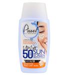 کرم ضد آفتاب بی رنگ پیکسل SPF +50 مناسب پوست خشک تا نرمال و حساس