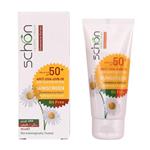 کرم ضد آفتاب شون schon با رنگ طبیعی +SPF50 فاقد چربی 50 میلی لیتری