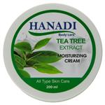 کرم مرطوب کننده و نرم کننده هانادی حاوی عصاره چای سبز حجم 200 میل
